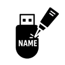 USB Lasergravur individuelle Namensgravur