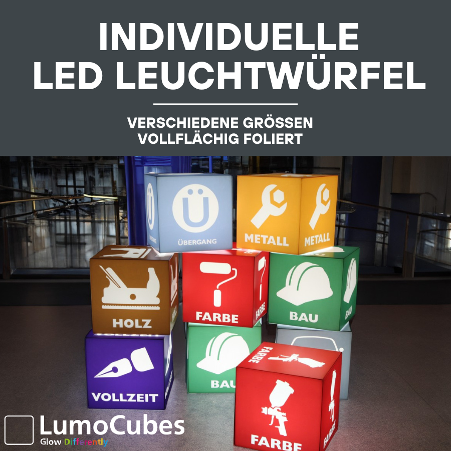 aussergewöhnliche werbeartikel lumocubes voll foliert png