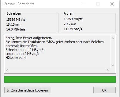 USB Software H2testw