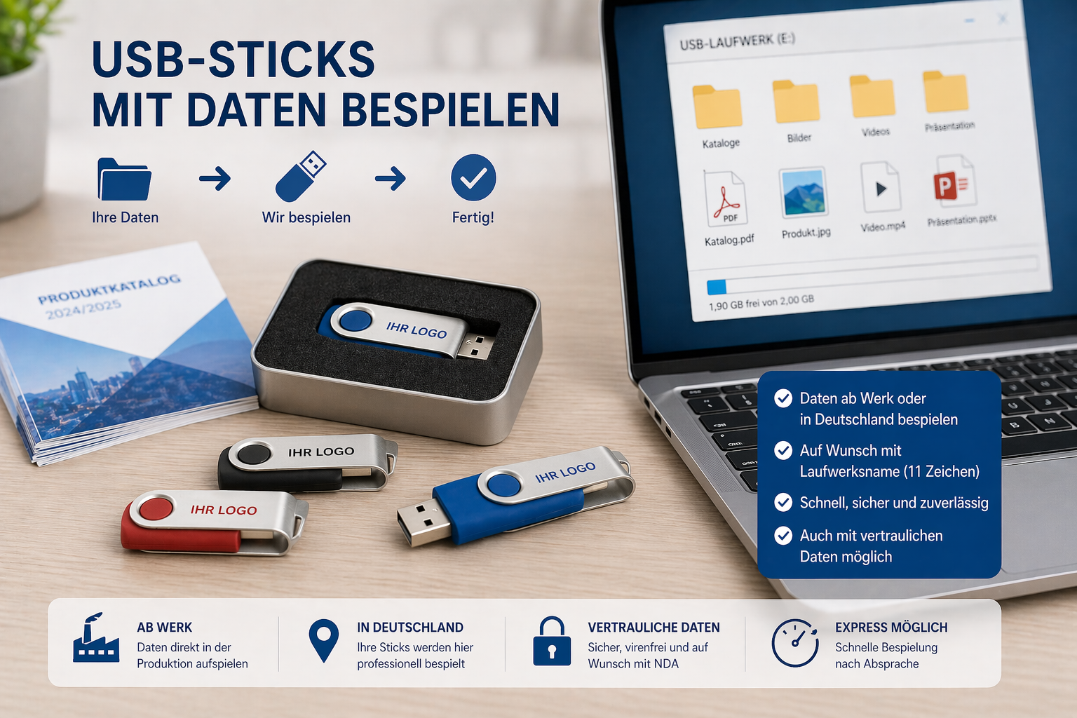 USB Sticks mit Daten bespielen