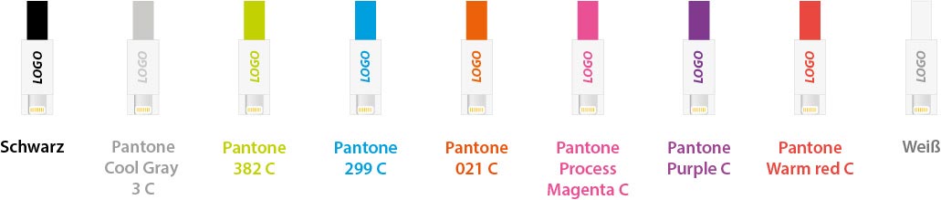 2-in-1 Mini Ladekabel Farben