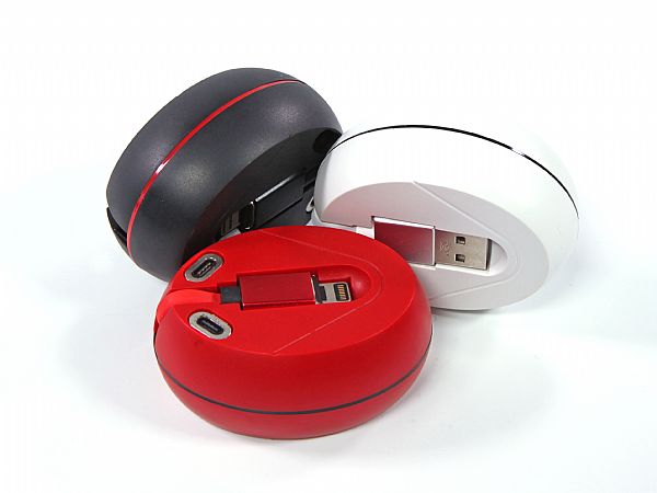 3-in-1 aufrollbares magnetisches Ladekabel