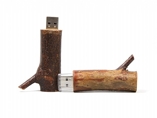 USB-Stick Holzast dunkel