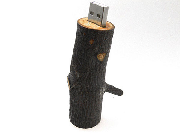 USB-Stick Holzast dunkel