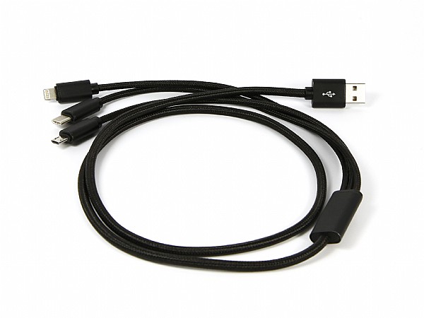 Langes Ladekabel Textil 3in1