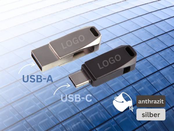 USB Stick Metalldrive Pro Duo S - Drehbarer Mini Speicher