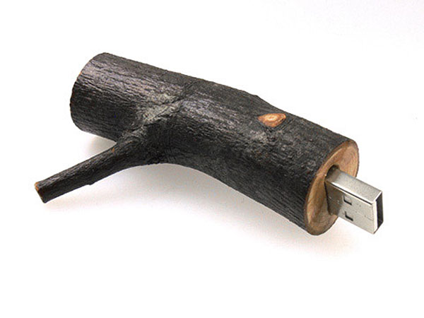 USB-Stick Holzast dunkel