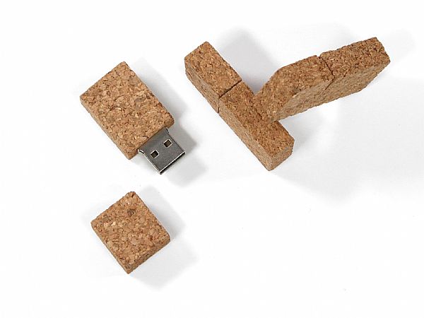 USB-Stick aus Kork (eckig)