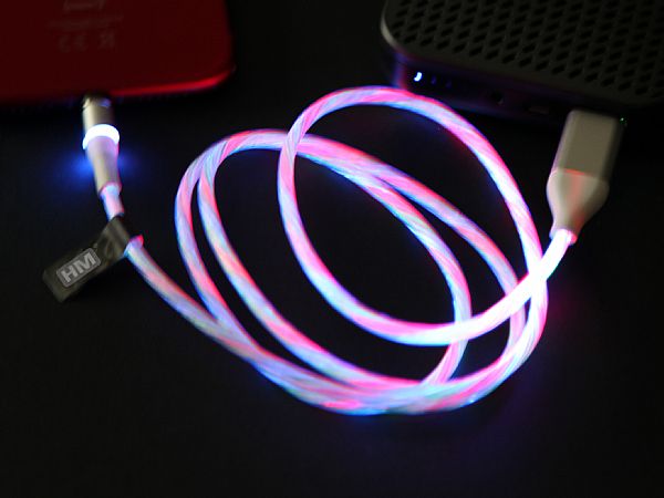 LED Flowing Light Ladekabel mit Magnet