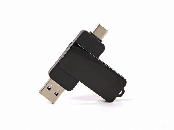 USB-Stick Dual Twister USB aus Kunststoff, Twister, USB