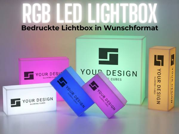 LED Lightbox - Leuchtwürfel in Wunschformat
