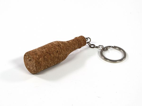 Schlüsselanhänger Korkflasche