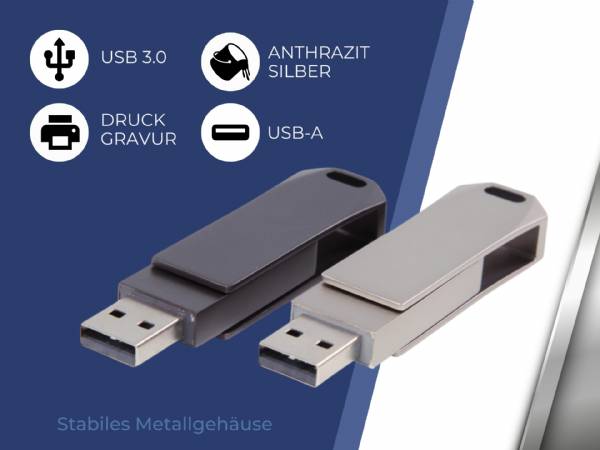 USB-Stick MetalDrive Pro Single M aus Metall bedruckbar