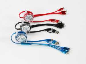 dual input ladekabel multikabel mit werbeaufdruck