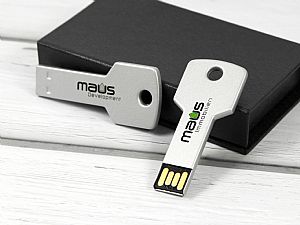 key usb stick schluessel matt logo aufdruck