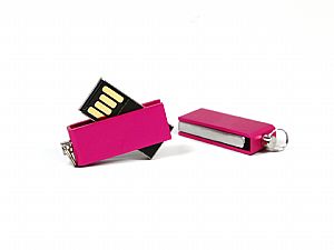 kleiner mini usb stick pink rosa mit logo bedrucken