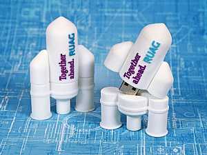 usb rakete stick raketenform sonderform logo