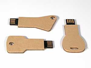 usb stick paper key umweltfreundlich öko pappe karton muster