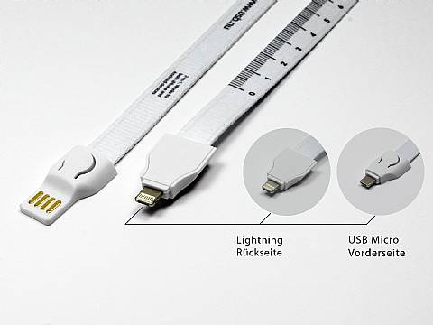 2-in-1 Lanyard Kabel als Werbegeschenk