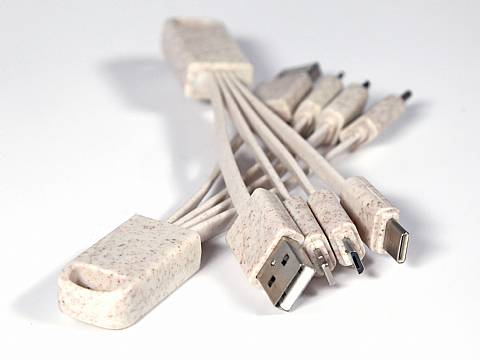 Ladekabel Bio Kunststoff für iPhones, Smartphones, mobile Endgeräte Wheat Straw