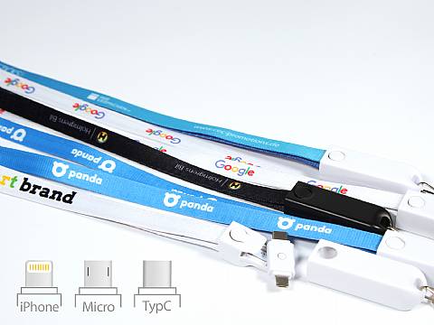 3-in-1 Lanyard Ladekabel