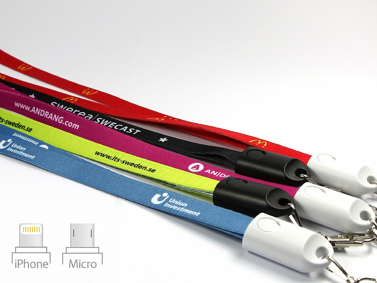 2-in-1 Lanyard Ladekabel