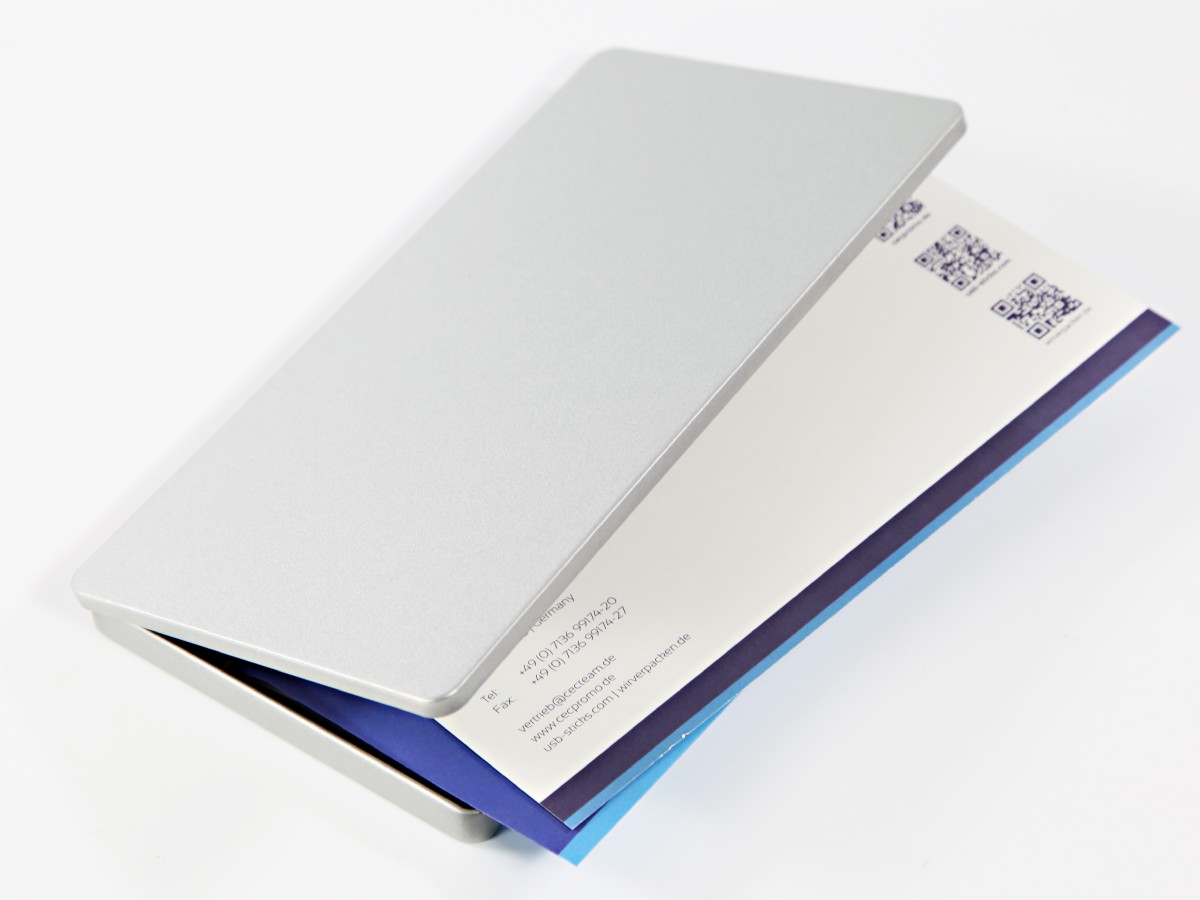 Gutscheinbox LangDIN - Klappbox aus Metall