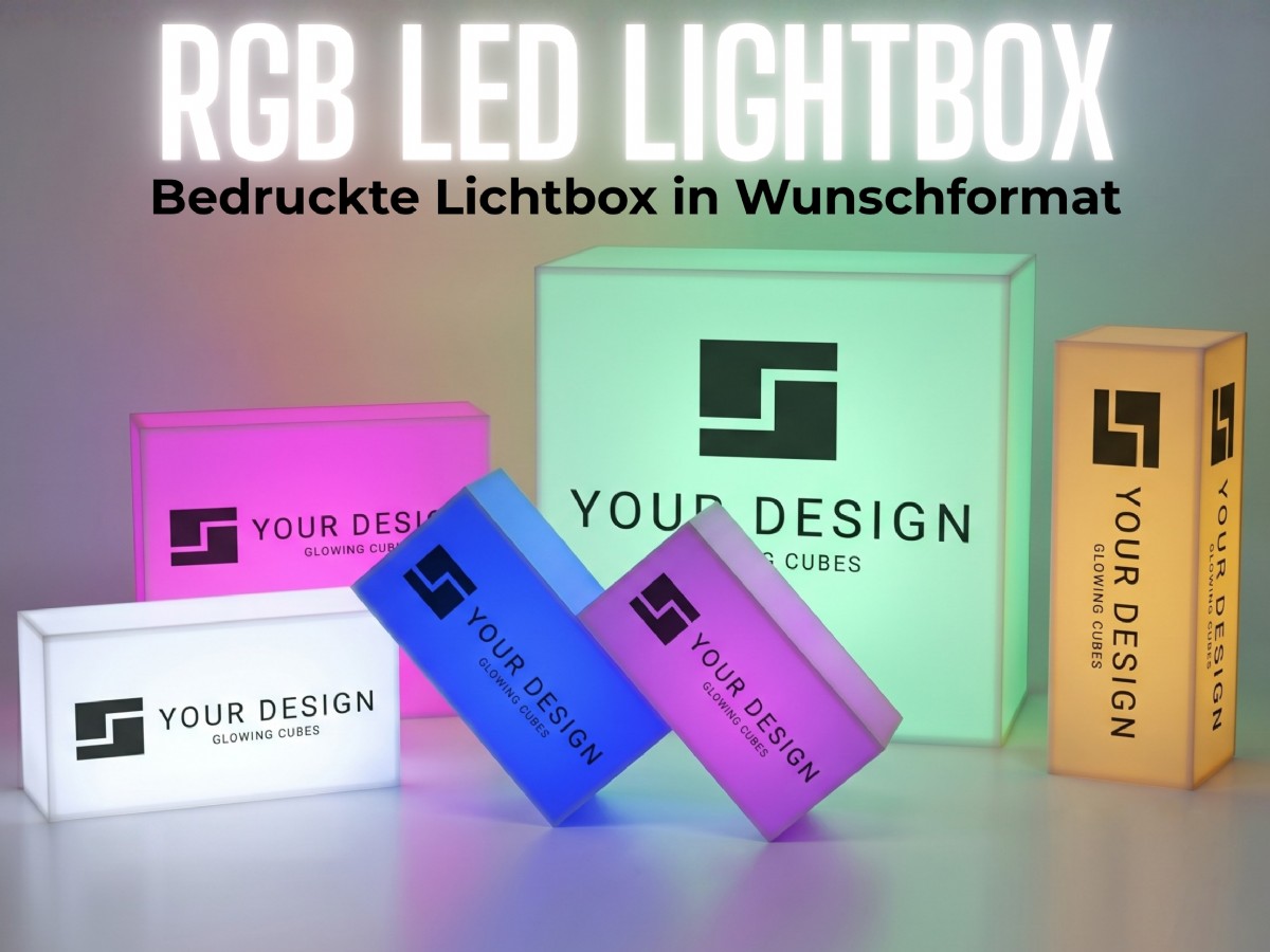 LED Lightbox - Leuchtwürfel in Wunschformat