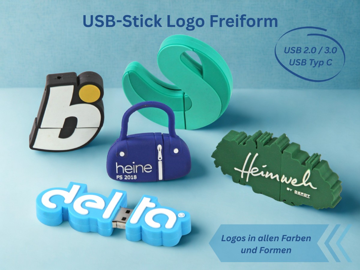 USB-Stick Logo Freiform