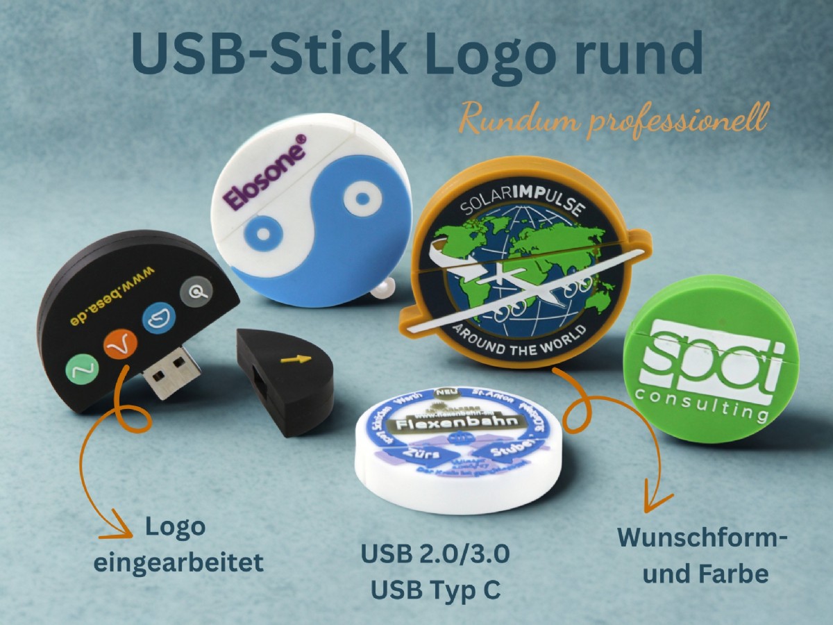 USB-Stick Logo rund