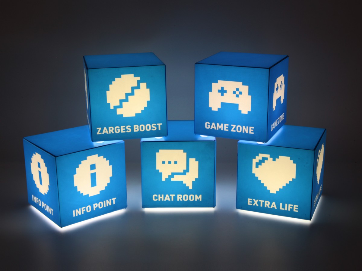 LumoCubes bei Dunkelheit