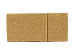 USB-Stick in braunem Pappdesign, nachhaltig und mit Platz für individuelle Logos oder Beschriftungen.