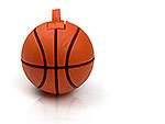 USB-Stick in Form eines Basketballs, ideal für Sport-Events und personalisierbare Werbeaktionen.
