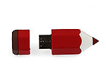 USB-Stick in Form eines Buntstifts, ideal für kreative Werbeaktionen und individuelle Logo-Gestaltung.