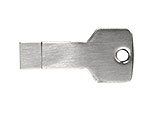 USB-Stick in Schlüssel-Form aus hochwertigem Metall für individuelle Bedruckung und praktische Nutzung.
