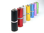 USB-Stick im Lippenstift-Design in verschiedenen Farben, ideal zur individuellen Gestaltung mit Firmenlogo.