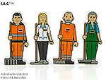 USB-Sticks in Form von Menschenfiguren in verschiedenen Farben, ideal für kreative Werbeaktionen und personalisierbare Designs.