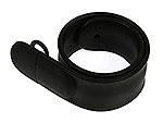 Schwarzes USB-Klatschband mit praktischem Design und Platz für individuelle Logo-Gestaltung. Ideal für Promotions.