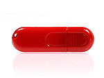 USB-Stick in leuchtendem Rot mit praktischem Design und Platz für ein individuelles Logo. Ideal für Werbezwecke.