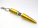 USB-Stick im eleganten Golddesign mit Karabinerhaken und Platz für individuelles Branding. Ideal für Werbezwecke.