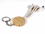 full eco ladekabel bio kunststoff holz natur schluesselanhänger rund