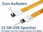 Lanyard mit integriertem 32 GB USB-Speicher für unterwegs, ideal für den einfachen Datentransport und -zugriff.