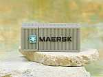 USB-Stick im Container-Design in Grau mit dem Logo 