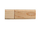 USB-Stick aus hellem, abgerundetem Holz mit Platz für individuelle Logos und Werbung. Elegant und umweltfreundlich.