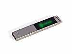 USB-Stick mit LED-Anzeige und bedruckbarem Logo-Bereich für individuelle Werbeaktionen und Markenpräsentationen.