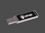 USB-Stick in modernem Design mit LED-Beleuchtung und Platz für individuelles Logo. Ideal für Unternehmenswerbung.