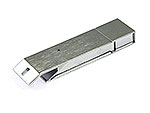 USB-Stick aus Metall mit schlichtem Design und Platz für individuelles Branding oder Logos. Ideal für Werbezwecke.