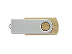 USB-Stick aus Holz und Metall mit praktischem Klappmechanismus und individueller Bedruckung für Ihr Logo.