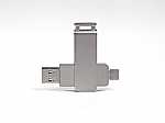 USB-Stick mit drehbarem Metallgehäuse, ideal für individuelles Branding mit Firmenlogo. Praktisch und stilvoll.