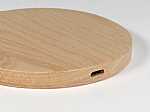 wireless charger holz basic hell natur ladegerät handy